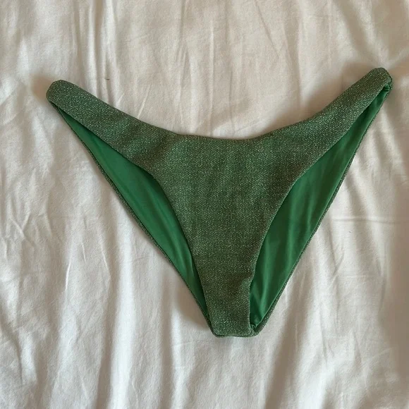 Beach Riot Kelsey Emerald Green Bikini Bottoms - Picture 2 of 4